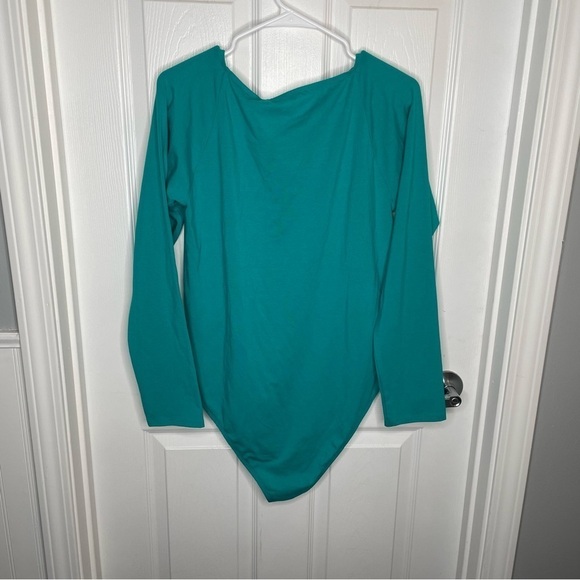 Universal Standard Long Sleeve Bodysuit in Greenish Blue XS - Picture 2 of 13